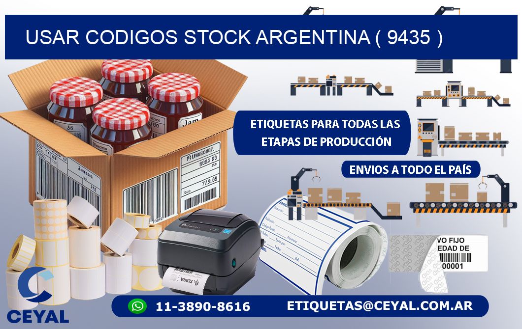 USAR CODIGOS STOCK ARGENTINA ( 9435 )