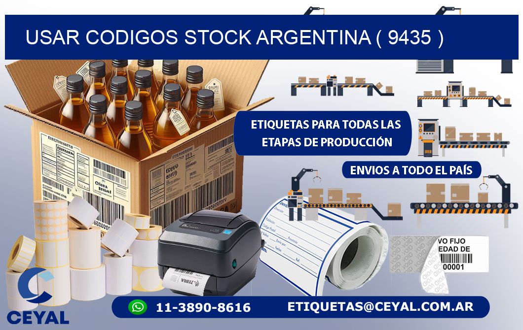 USAR CODIGOS STOCK ARGENTINA ( 9435 )