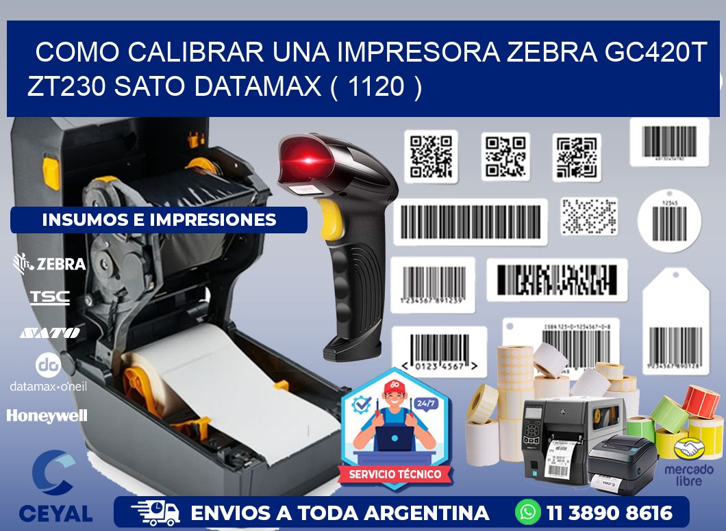 como calibrar una impresora zebra gc420t ZT230 SATO DATAMAX ( 1120 )