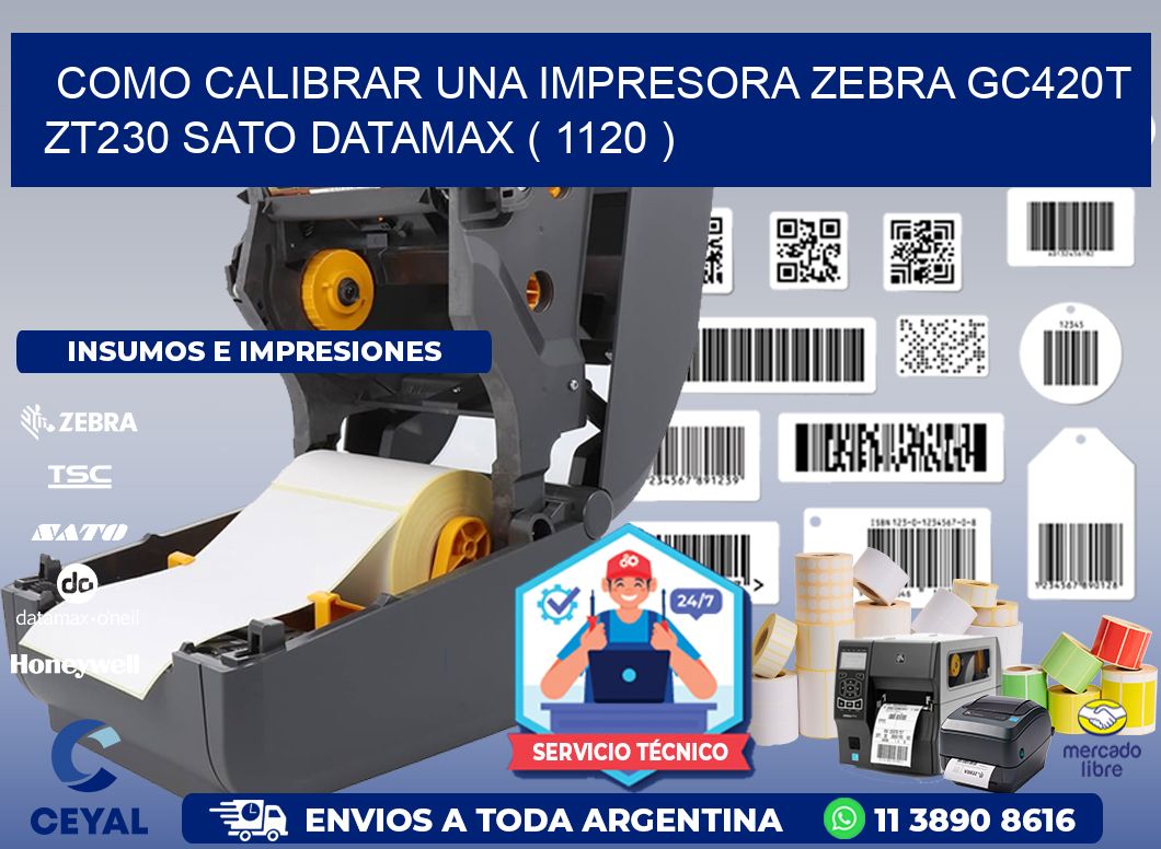 como calibrar una impresora zebra gc420t ZT230 SATO DATAMAX ( 1120 )