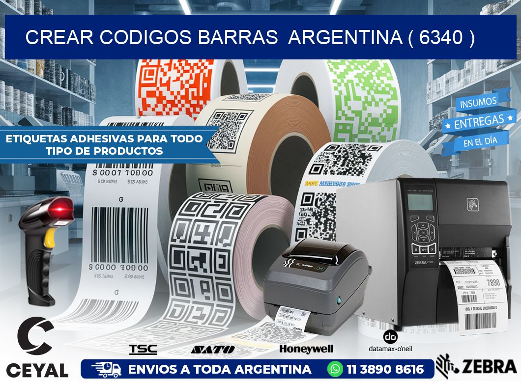 crear codigos barras  argentina ( 6340 )