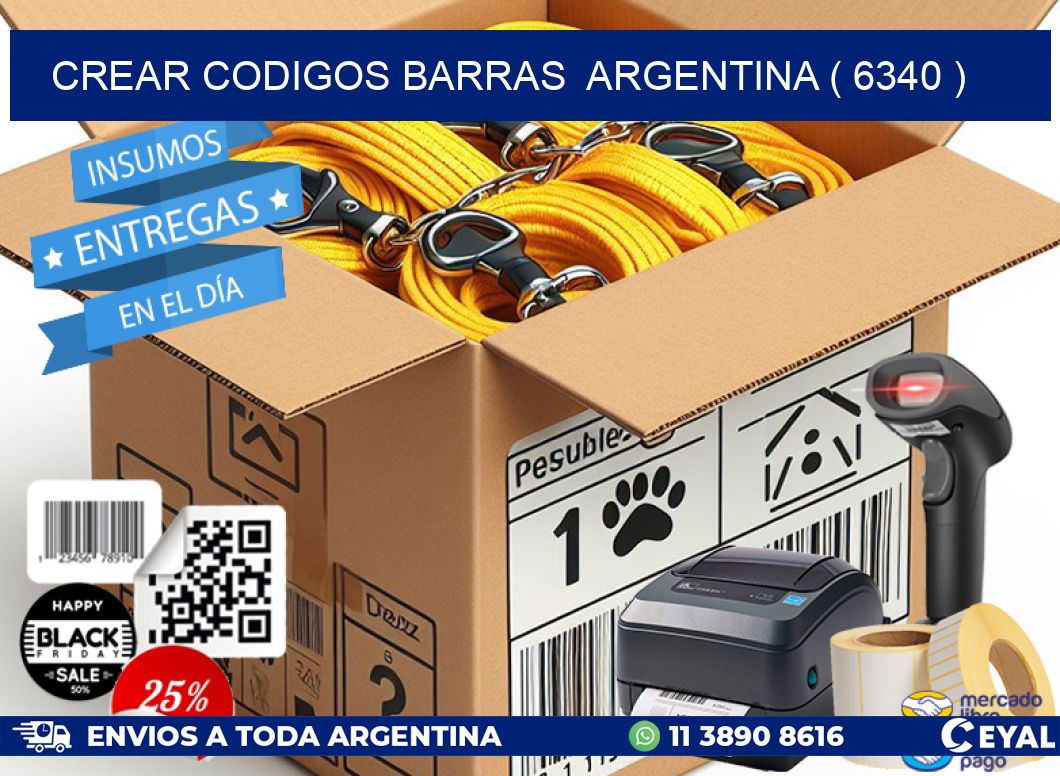 crear codigos barras  argentina ( 6340 )