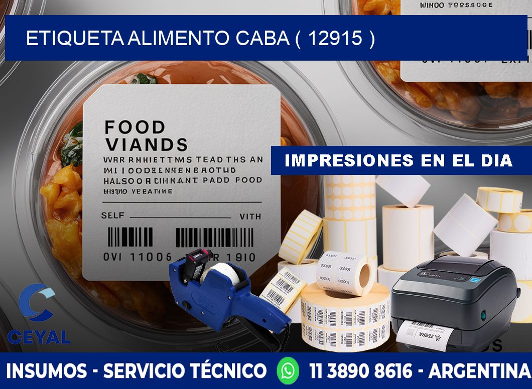 etiqueta alimento caba ( 12915 )