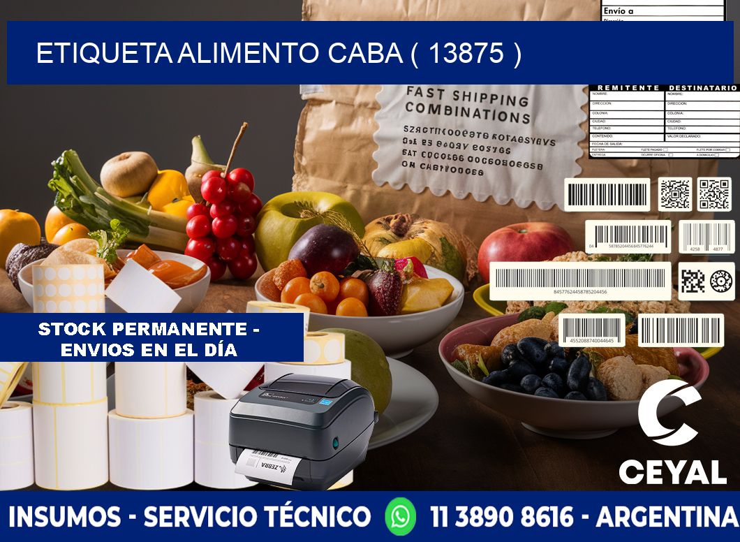 etiqueta alimento caba ( 13875 )