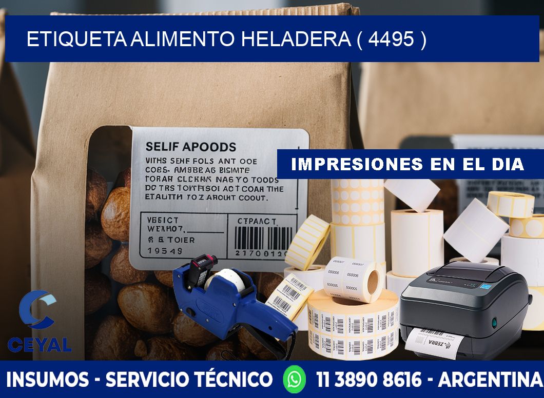 etiqueta alimento heladera ( 4495 )