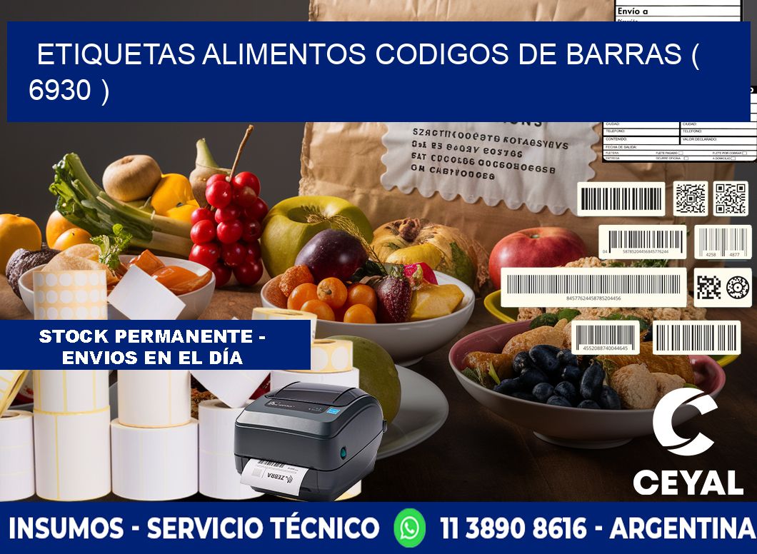 etiquetas alimentos codigos de barras ( 6930 )