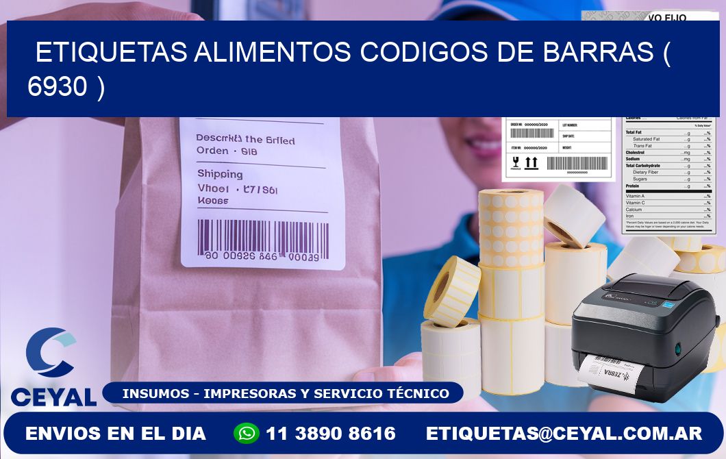 etiquetas alimentos codigos de barras ( 6930 )