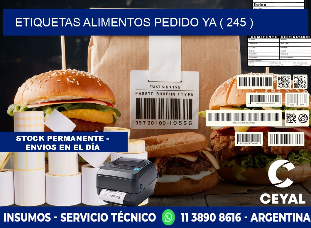 etiquetas alimentos pedido ya ( 245 )