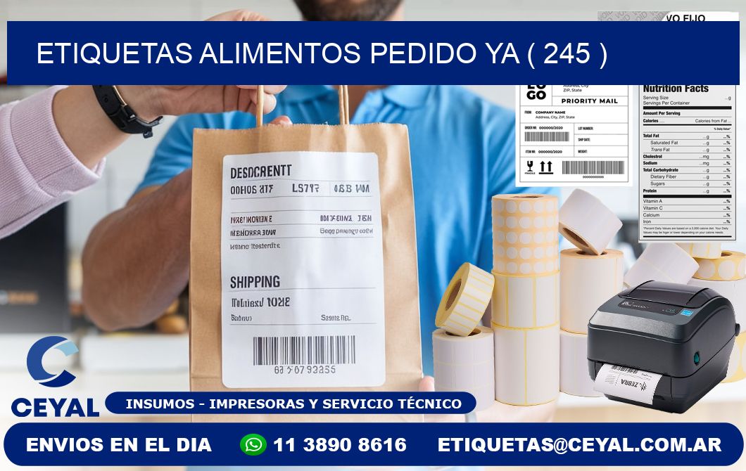 etiquetas alimentos pedido ya ( 245 )