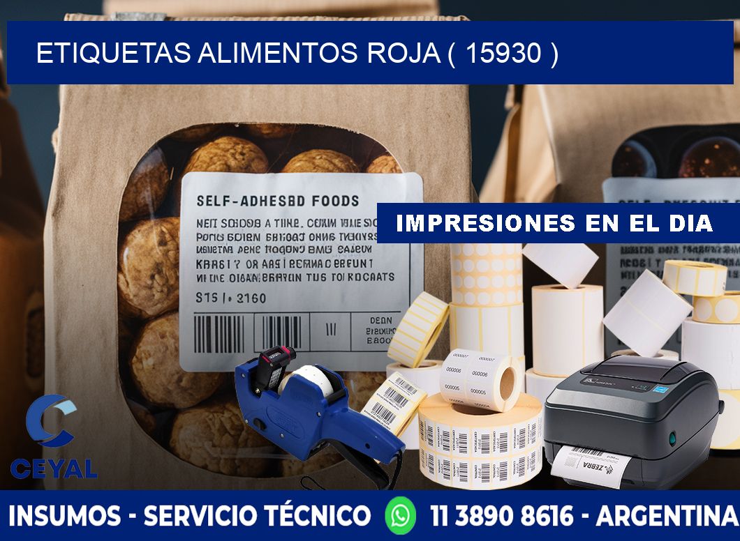 etiquetas alimentos roja ( 15930 )
