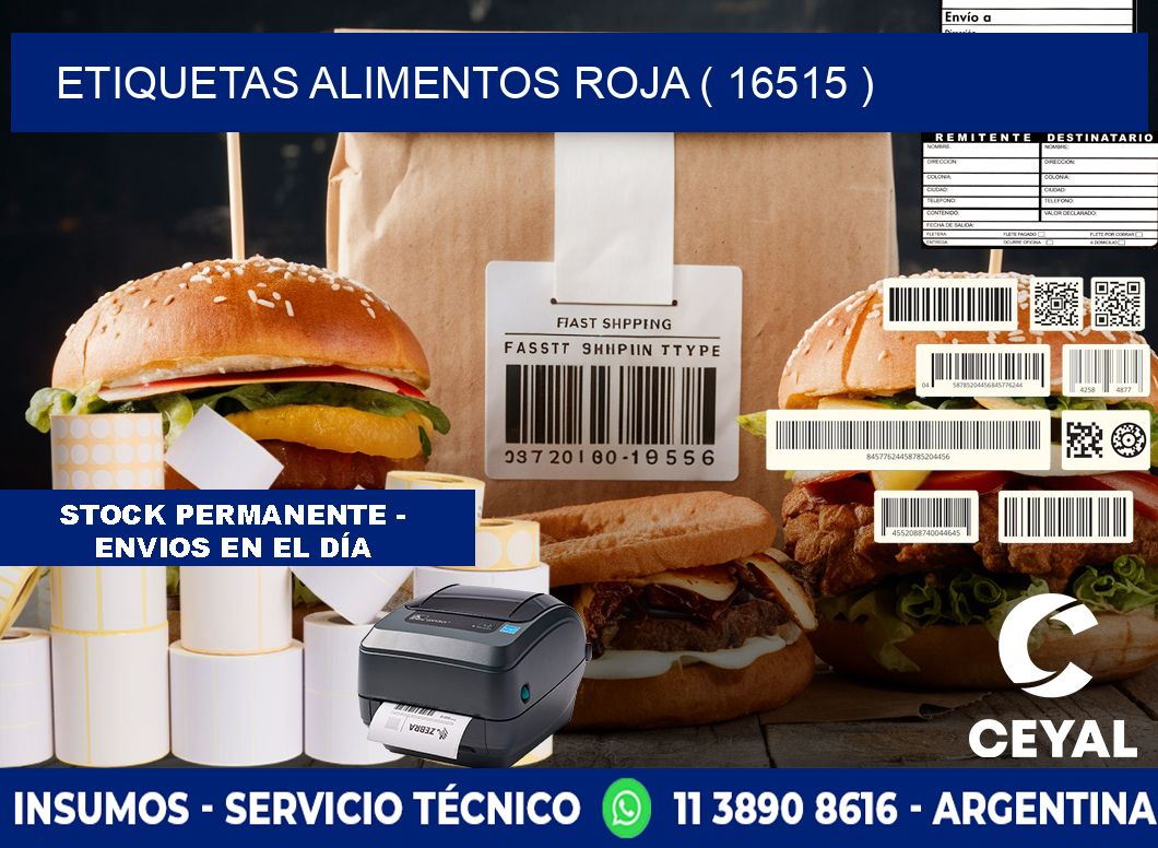 etiquetas alimentos roja ( 16515 )