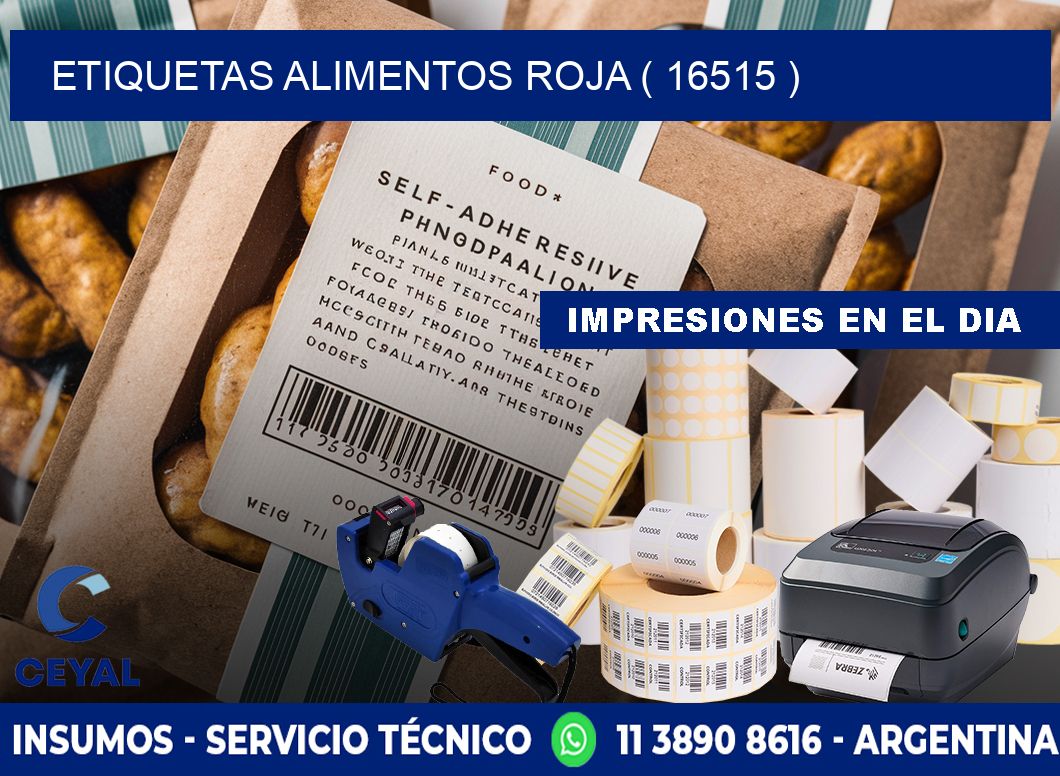 etiquetas alimentos roja ( 16515 )