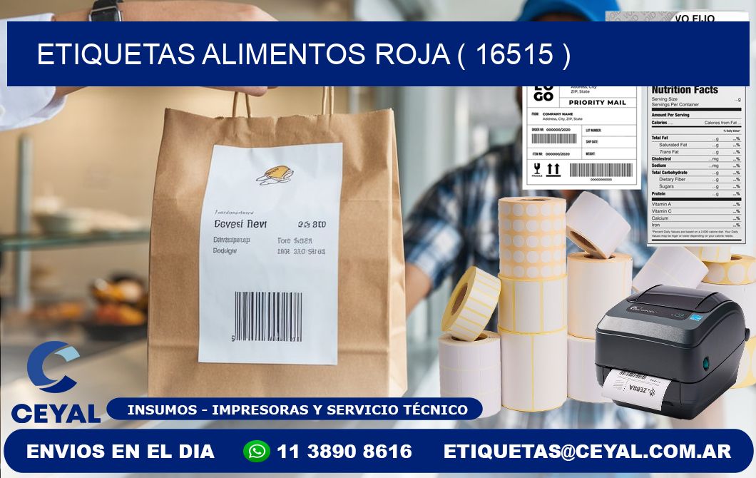etiquetas alimentos roja ( 16515 )