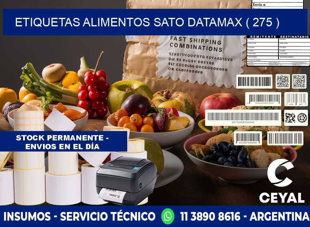 etiquetas alimentos sato datamax ( 275 )