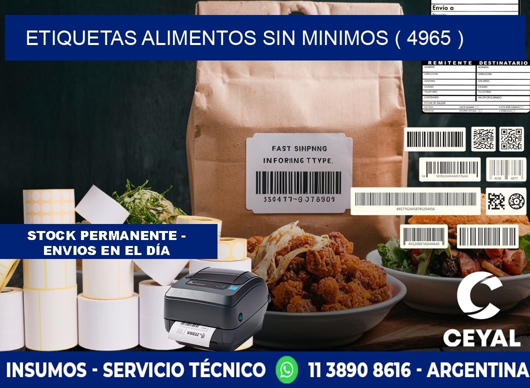 etiquetas alimentos sin minimos ( 4965 )