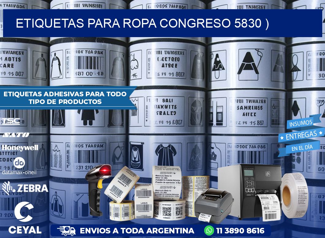 etiquetas para ropa congreso 5830 )