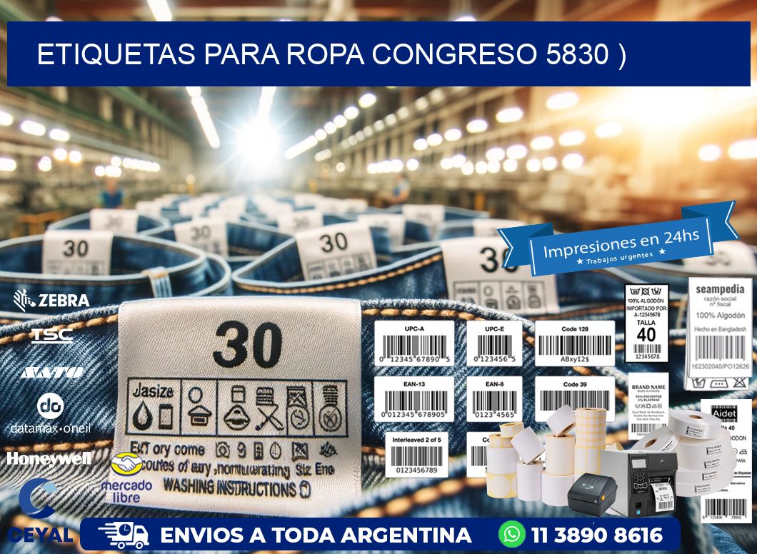 etiquetas para ropa congreso 5830 )