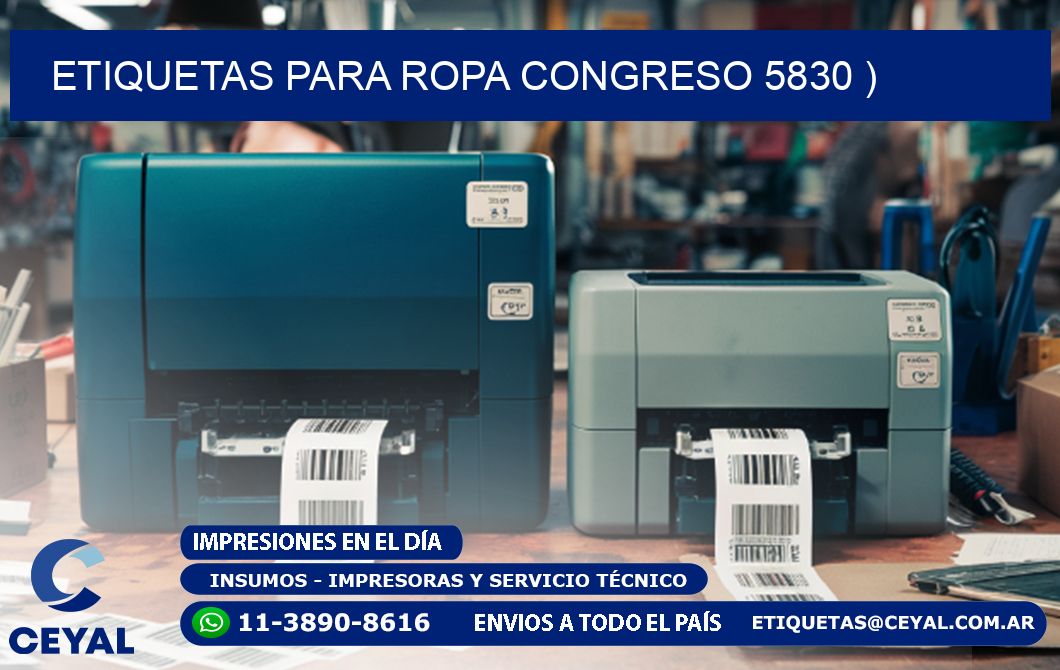 etiquetas para ropa congreso 5830 )
