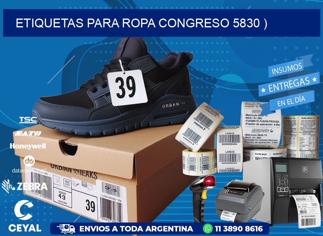 etiquetas para ropa congreso 5830 )