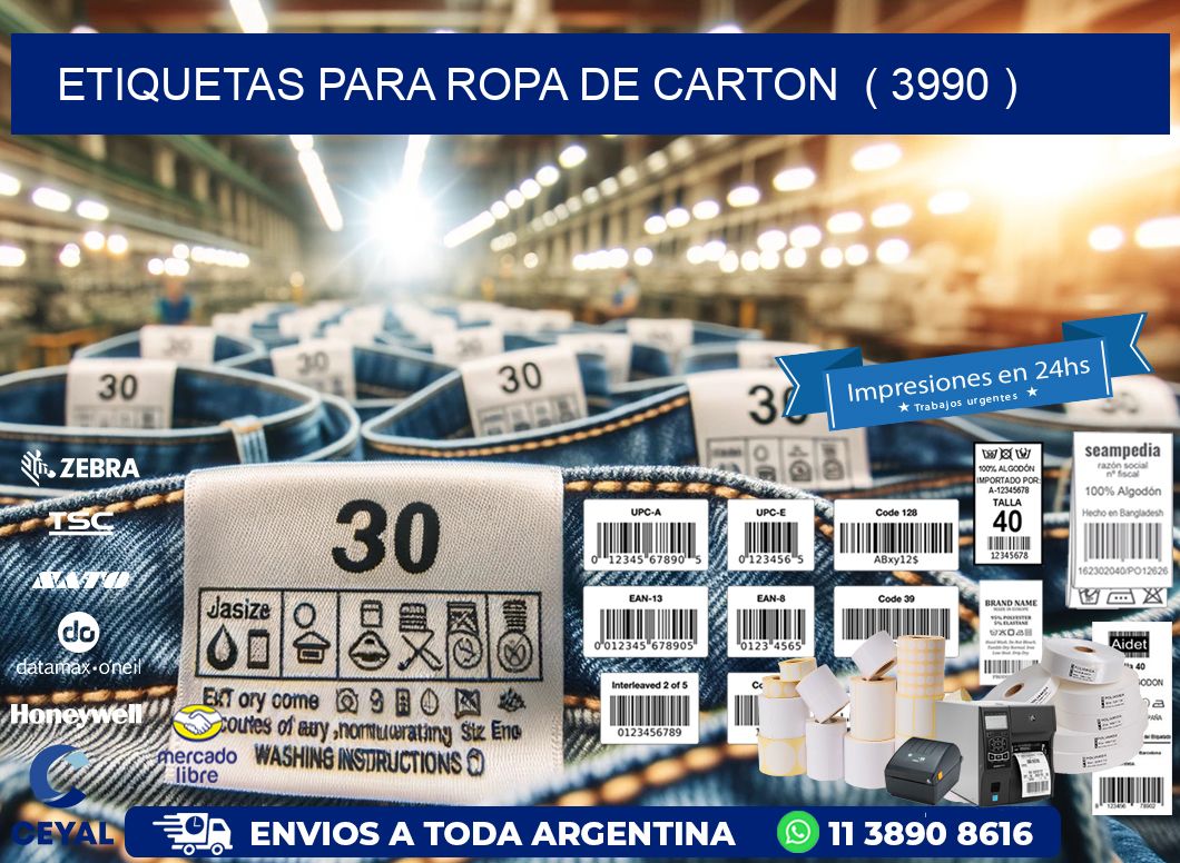 etiquetas para ropa de carton ( 3990 )