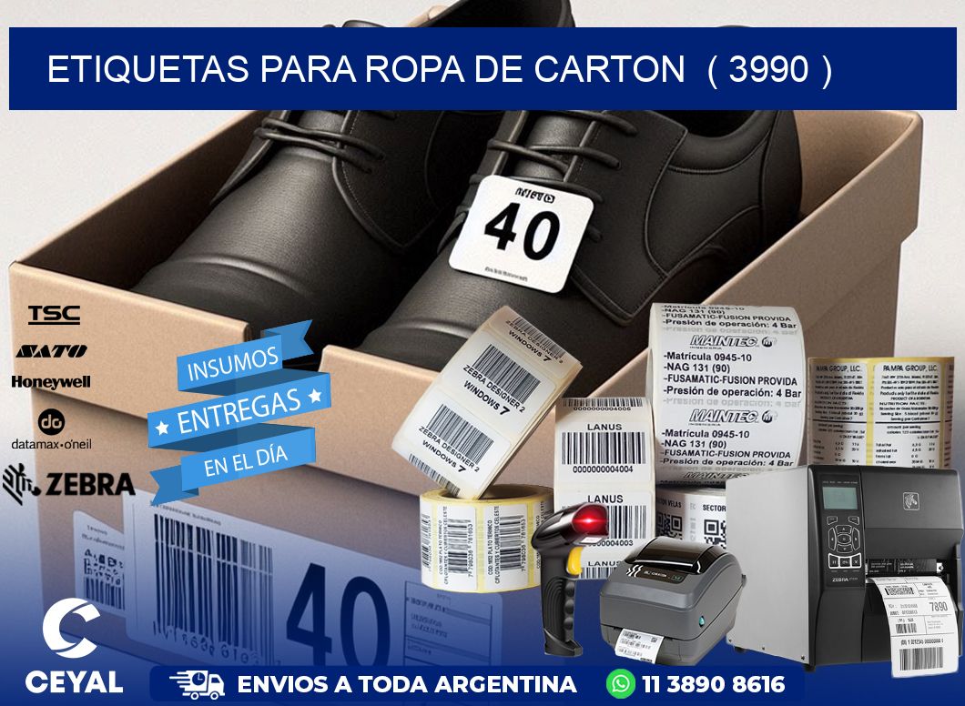 etiquetas para ropa de carton ( 3990 )