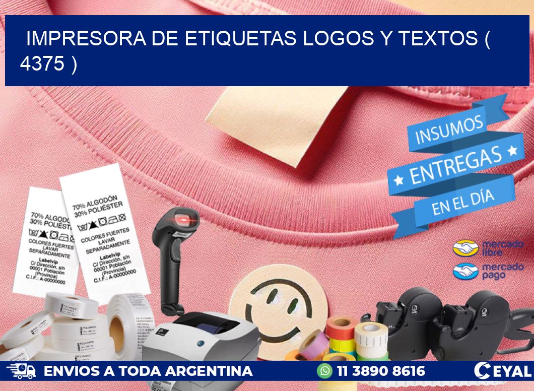 impresora de etiquetas logos y textos ( 4375 )