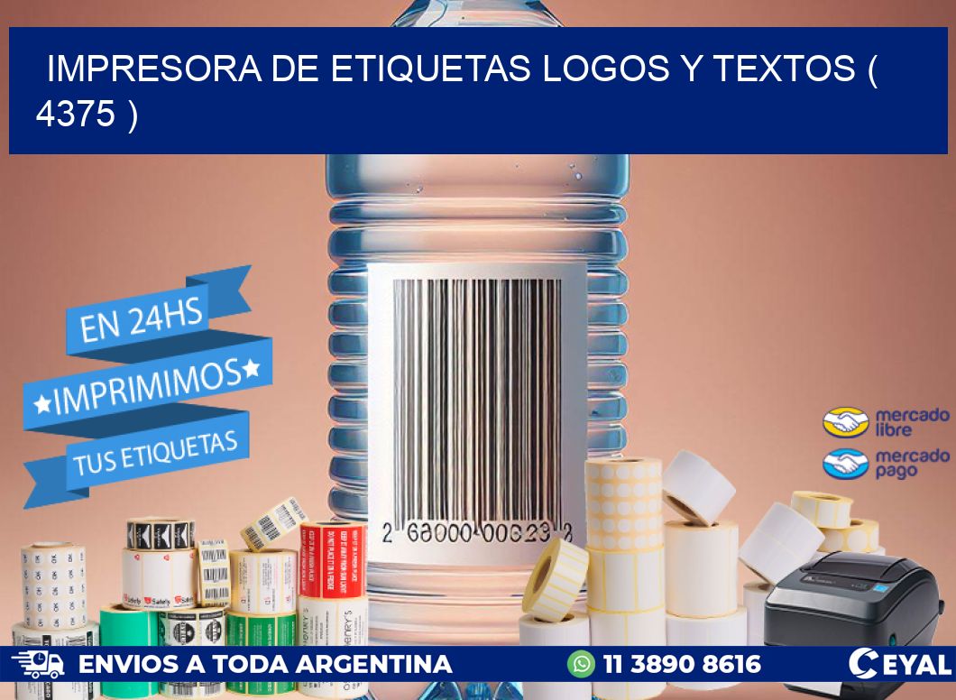 impresora de etiquetas logos y textos ( 4375 )