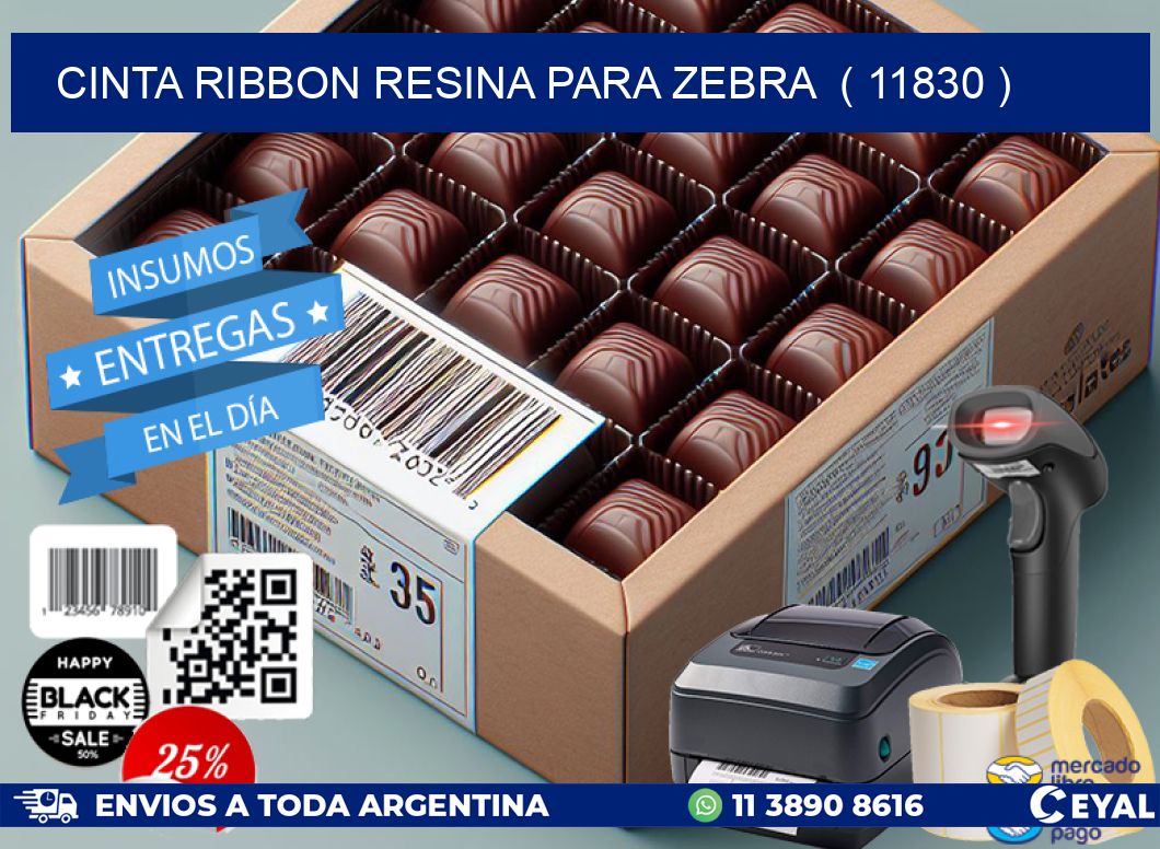 CINTA RIBBON RESINA PARA ZEBRA  ( 11830 )