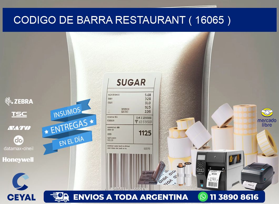 CODIGO DE BARRA RESTAURANT ( 16065 )