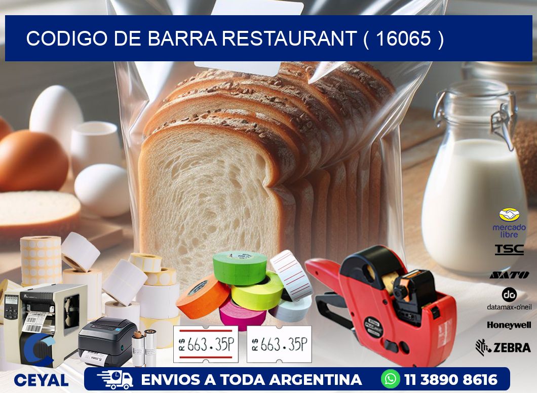 CODIGO DE BARRA RESTAURANT ( 16065 )