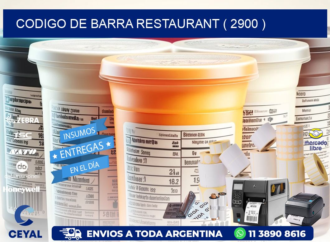 CODIGO DE BARRA RESTAURANT ( 2900 )