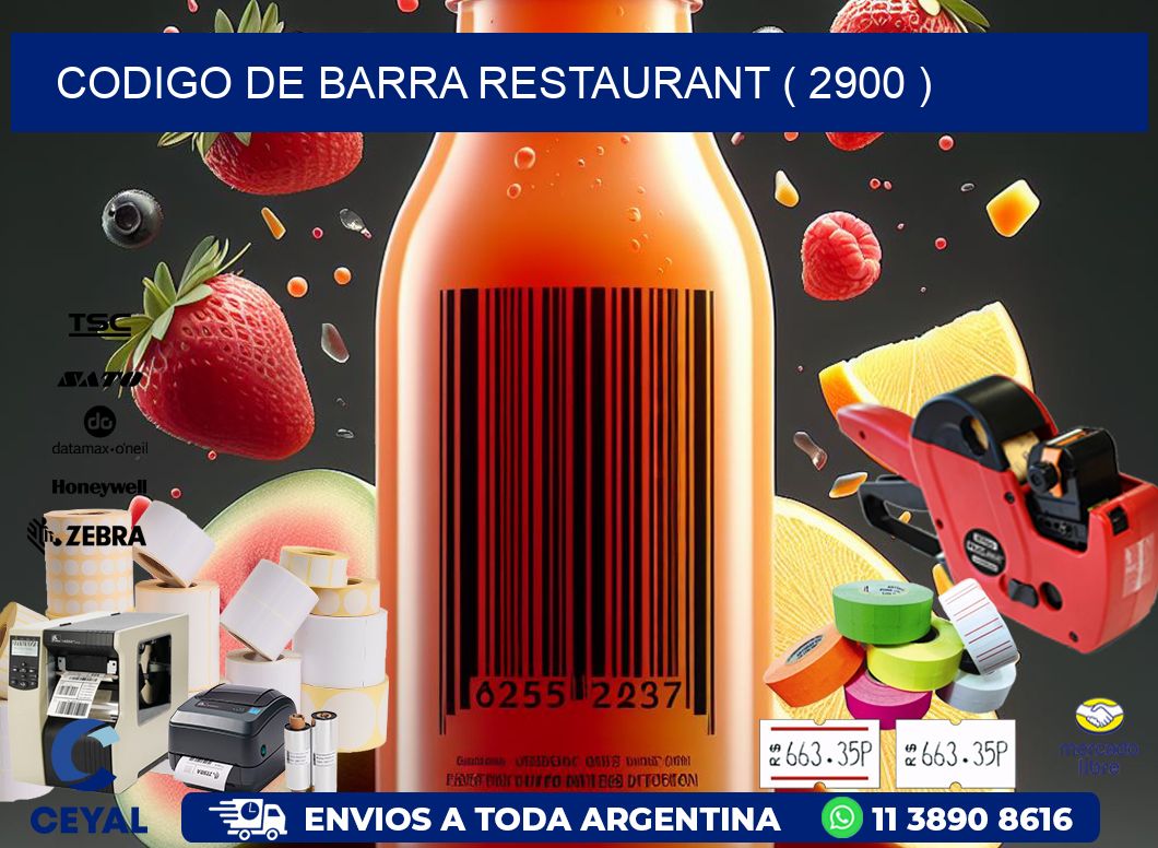 CODIGO DE BARRA RESTAURANT ( 2900 )