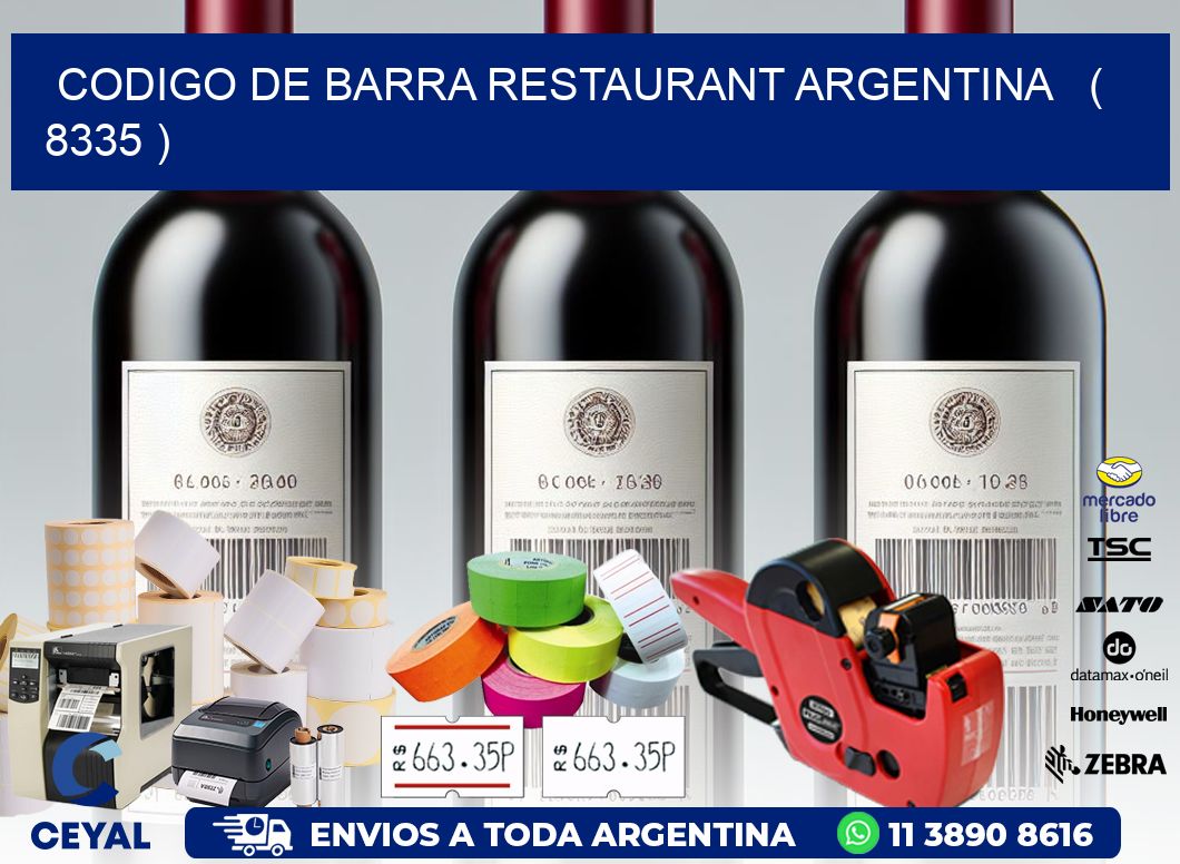 CODIGO DE BARRA RESTAURANT ARGENTINA   ( 8335 )