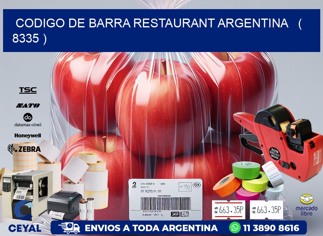 CODIGO DE BARRA RESTAURANT ARGENTINA   ( 8335 )