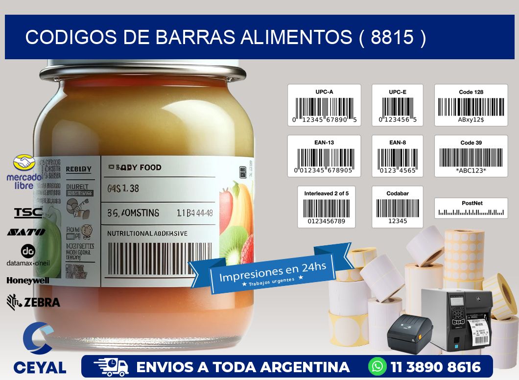 CODIGOS DE BARRAS ALIMENTOS ( 8815 )