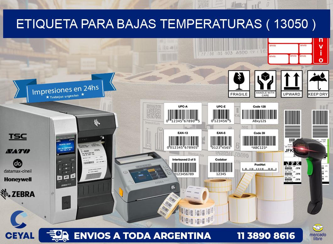 ETIQUETA PARA BAJAS TEMPERATURAS ( 13050 )