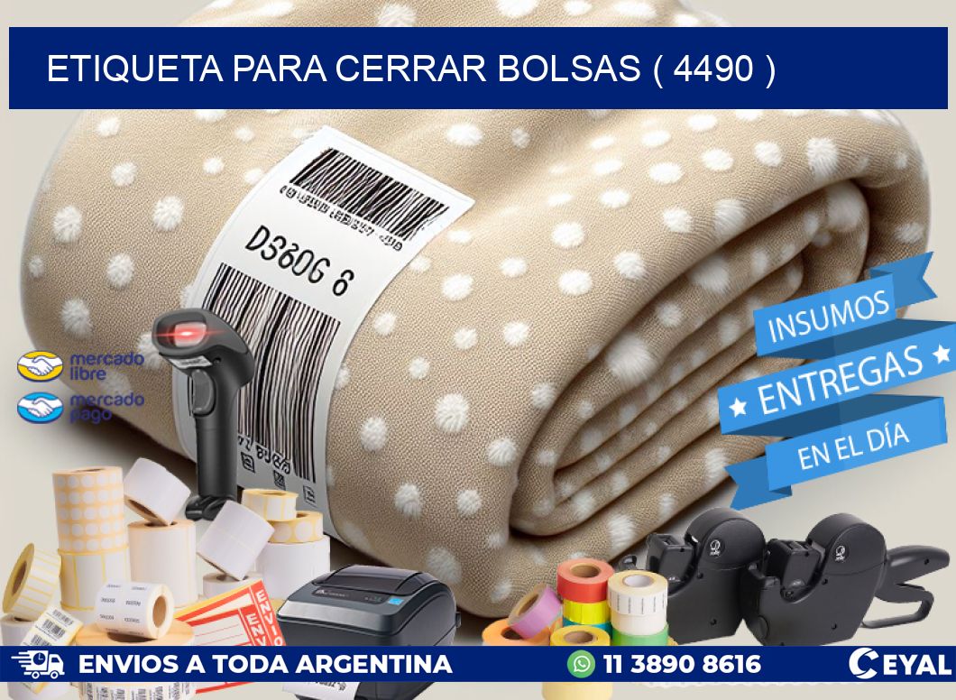 ETIQUETA PARA CERRAR BOLSAS ( 4490 )