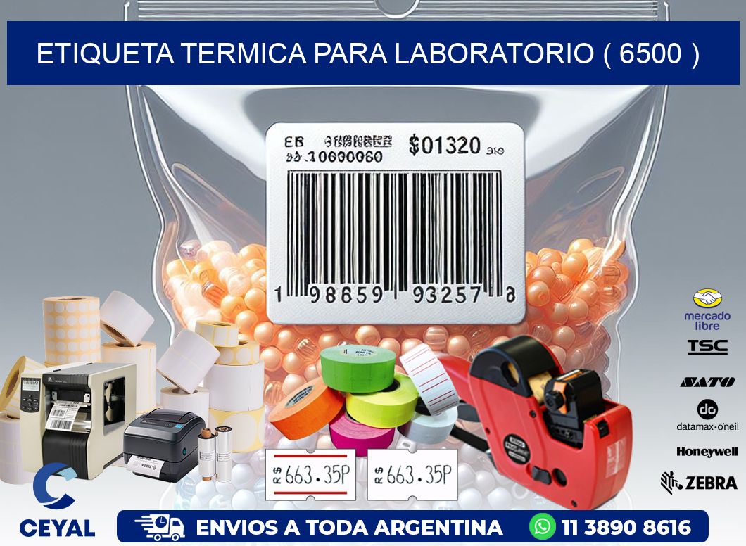 ETIQUETA TERMICA PARA LABORATORIO ( 6500 )