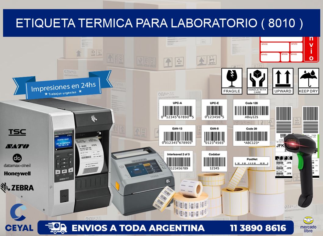 ETIQUETA TERMICA PARA LABORATORIO ( 8010 )