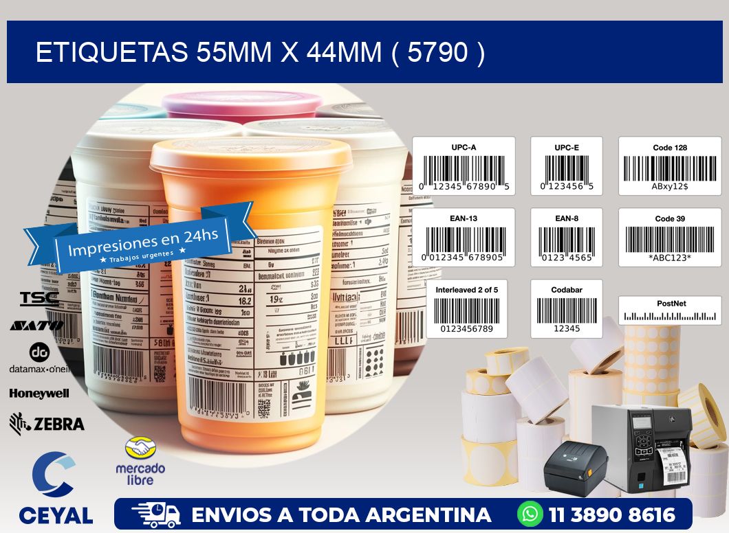 ETIQUETAS 55MM X 44MM ( 5790 )