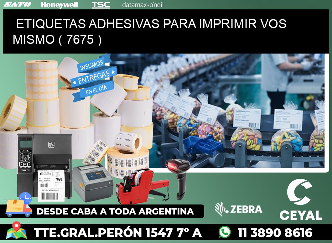 ETIQUETAS ADHESIVAS PARA IMPRIMIR VOS MISMO ( 7675 )