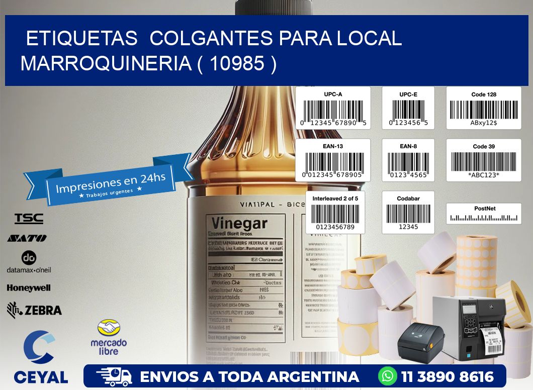 ETIQUETAS  COLGANTES PARA LOCAL MARROQUINERIA ( 10985 )