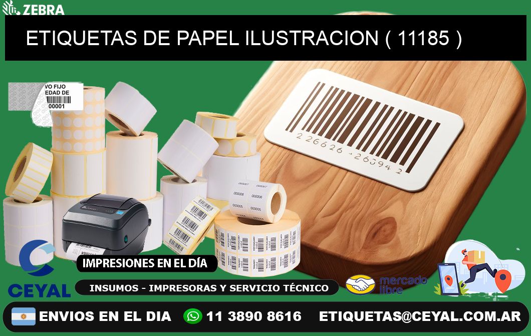 ETIQUETAS DE PAPEL ILUSTRACION ( 11185 )