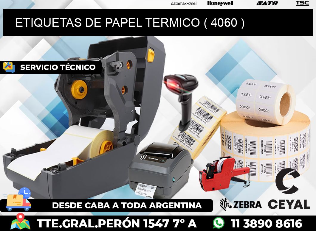 ETIQUETAS DE PAPEL TERMICO ( 4060 )