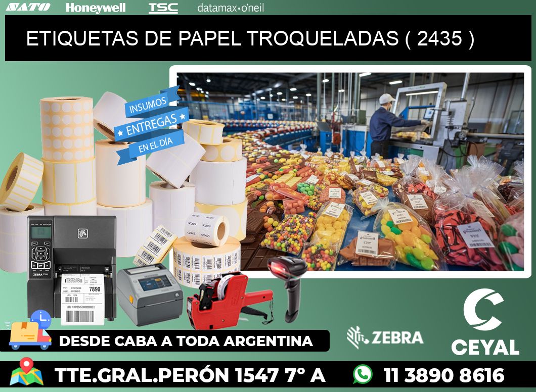 ETIQUETAS DE PAPEL TROQUELADAS ( 2435 )