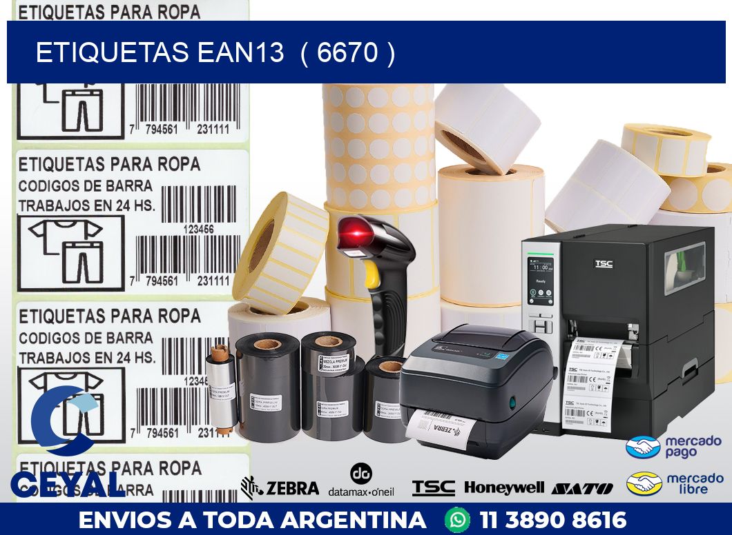 ETIQUETAS EAN13  ( 6670 )