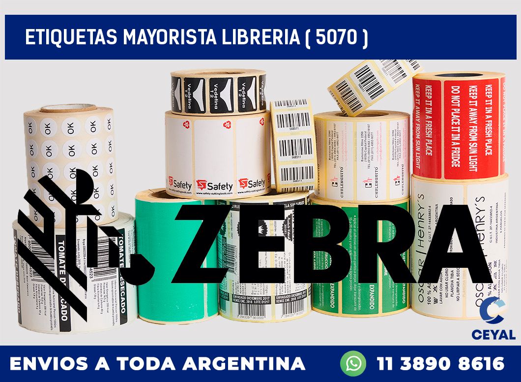 ETIQUETAS MAYORISTA LIBRERIA ( 5070 )