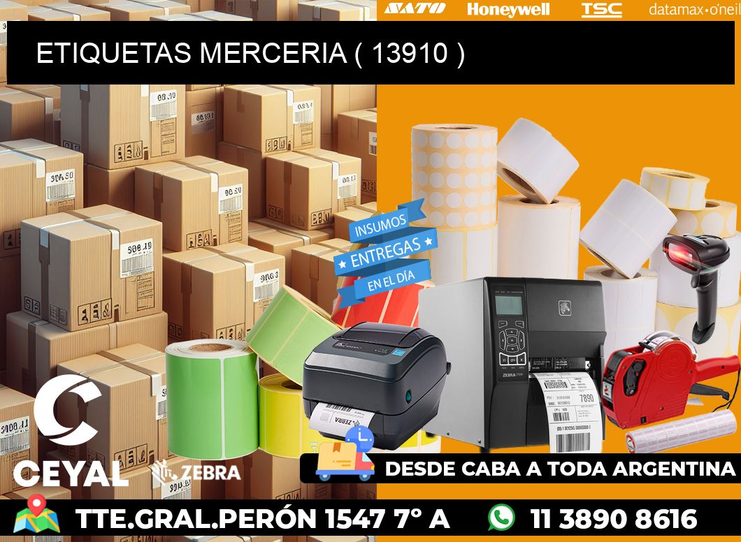 ETIQUETAS MERCERIA ( 13910 )