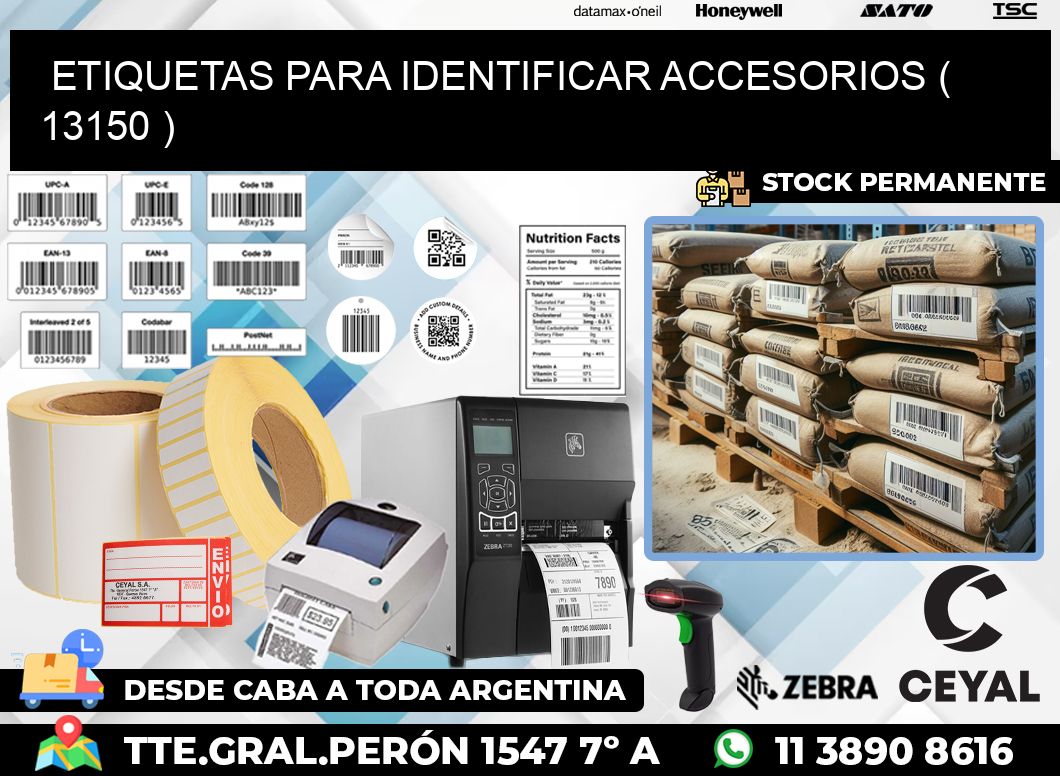 ETIQUETAS PARA IDENTIFICAR ACCESORIOS ( 13150 )