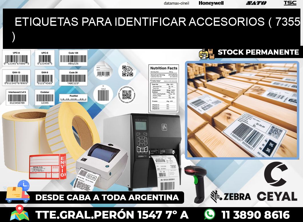 ETIQUETAS PARA IDENTIFICAR ACCESORIOS ( 7355 )